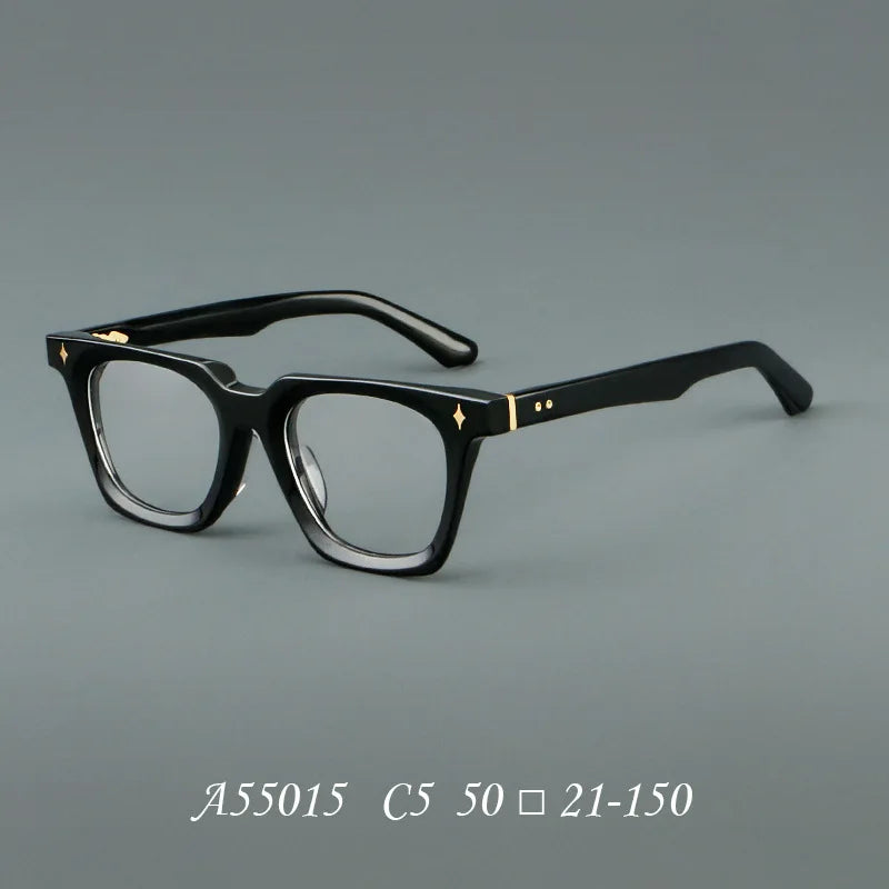 Classic Retro Square Acetate Anti-Blue Light Reading Glasses 2026