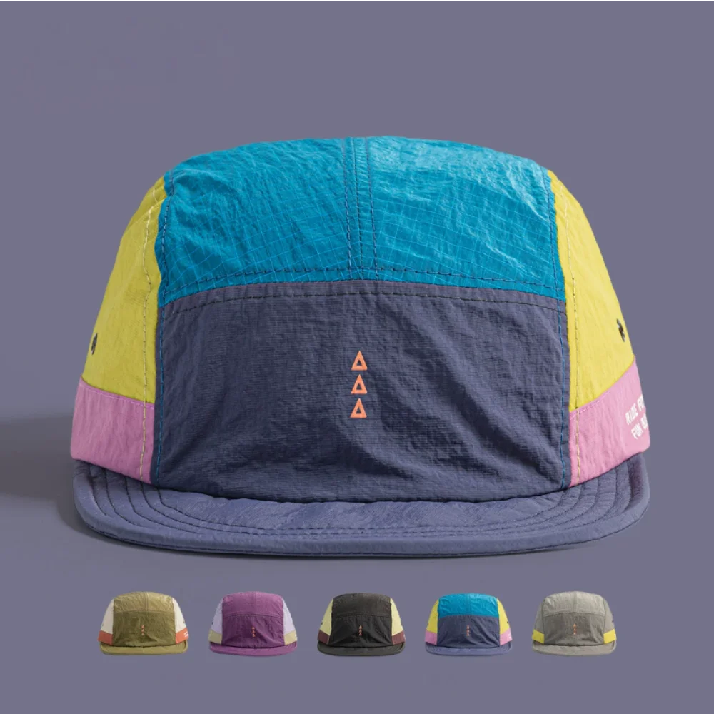 Waterproof Color Block Baseball Cap | Unisex Short Brim Hat