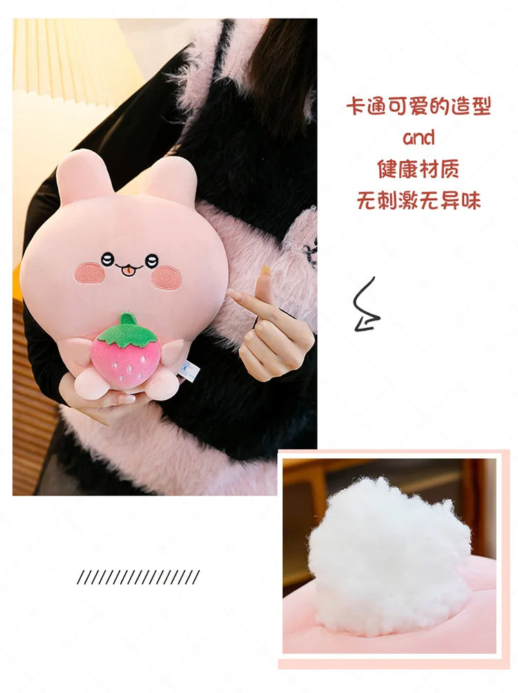 Large Pink Rabbit Plush Toy | Funny Expression Kids Stuffed Animal