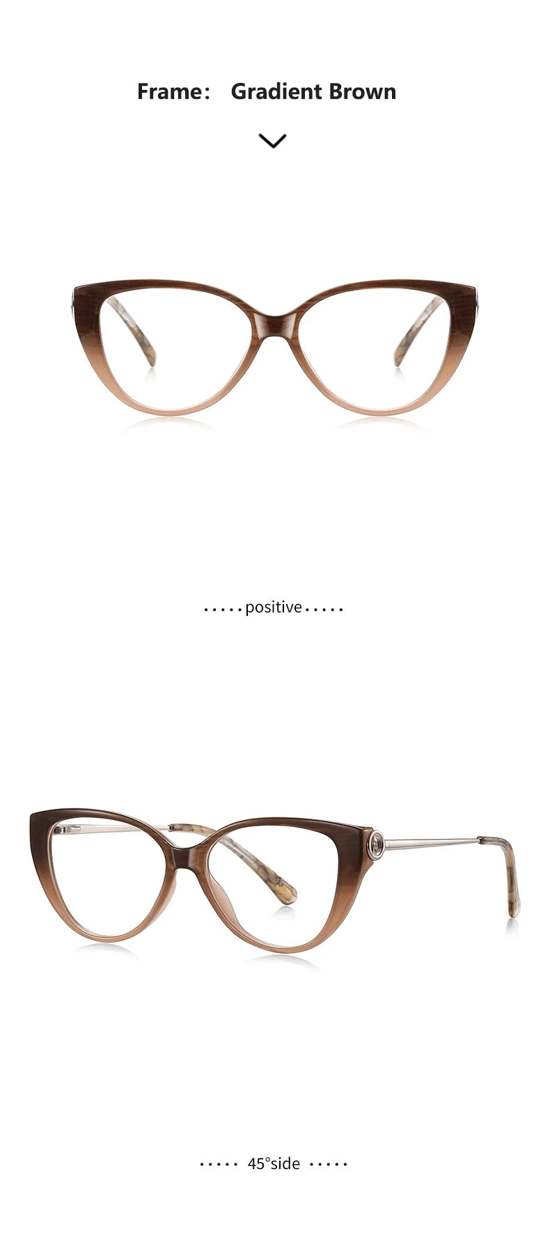 Fashionable Women's Spring Cat Eye Prescription Glasses 2026