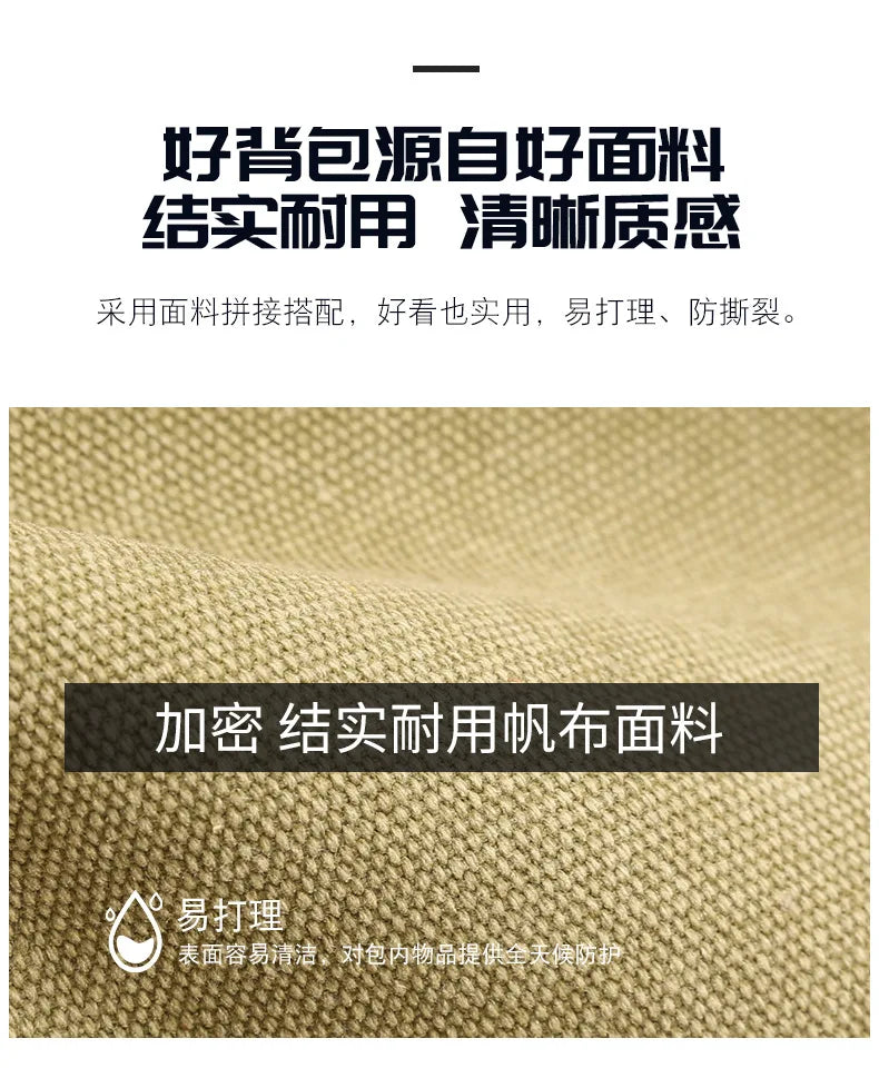 Small Men's Canvas Backpack | Versatile Casual Rucksack