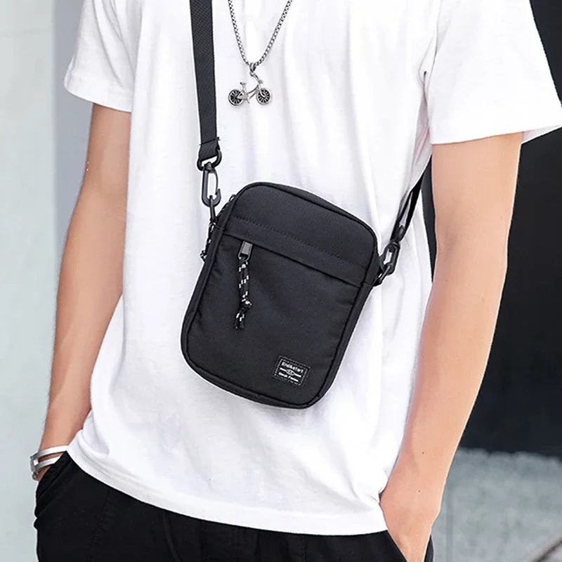 Casual Small Oxford Cloth Shoulder Bag for Men and Women