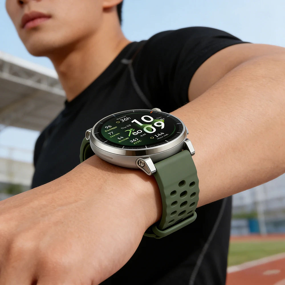 20mm Hollow Out Silicone Watch Band | Sport Waterproof Replacement Strap