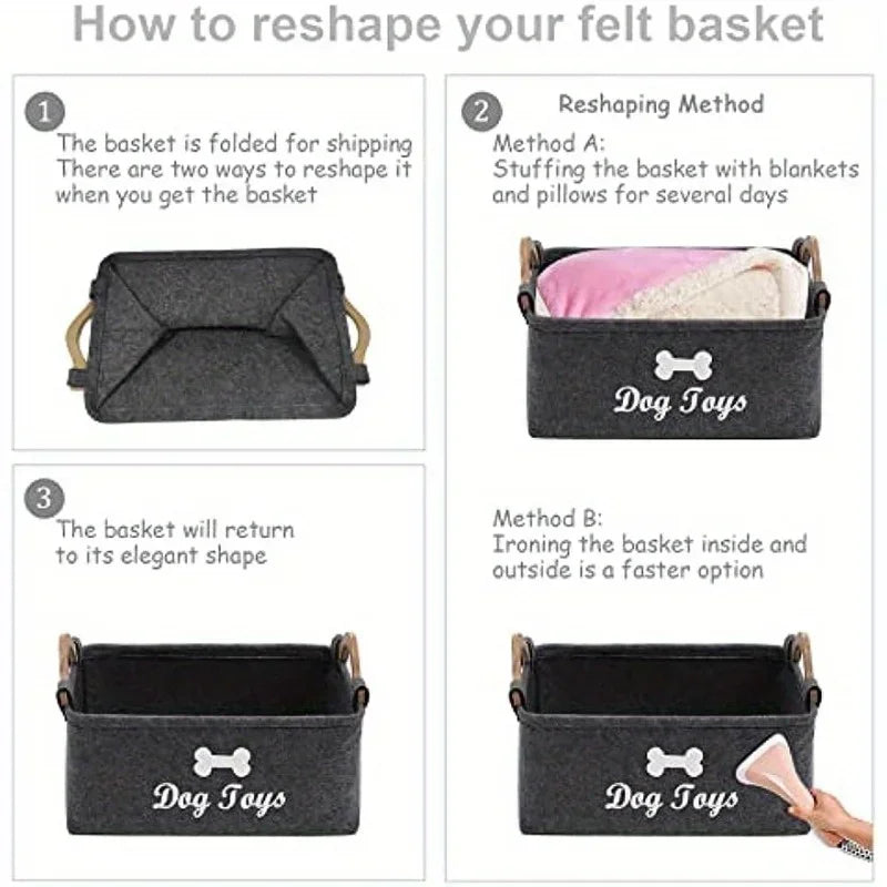 Pet Toy Storage Basket | Organize Your Dog's Toys Effectively