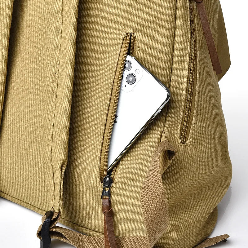 Large Capacity Canvas Backpack for Travel & Commute | Stylish & Versatile