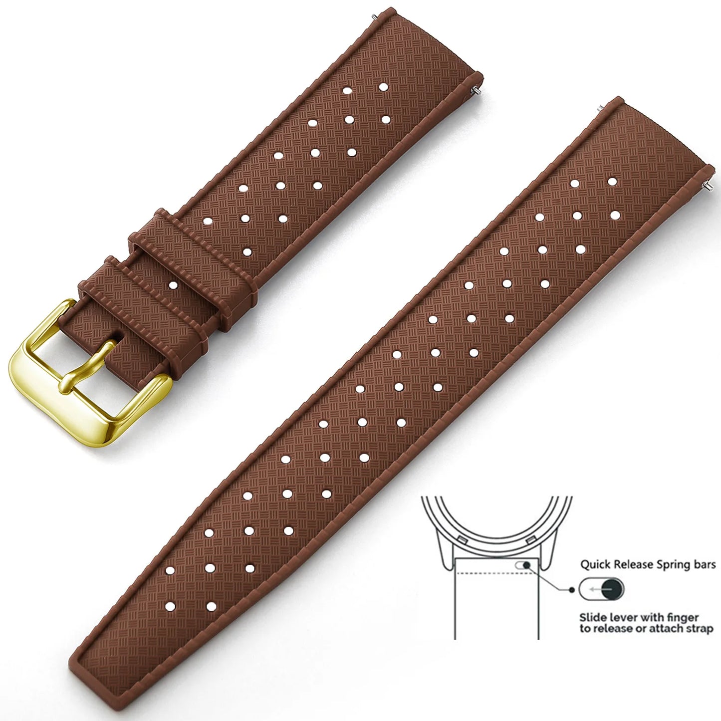 Tropical Silicone Watch Band | Quick Release Rubber Strap