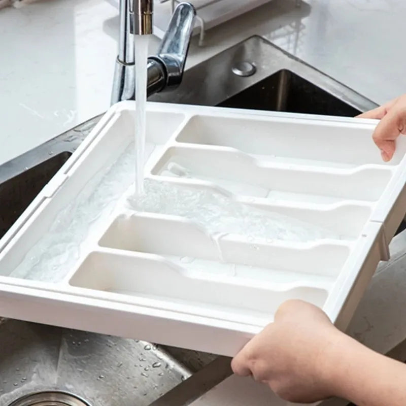 Expandable Cutlery Drawer Organizer | Adjustable Kitchen Utensil Tray