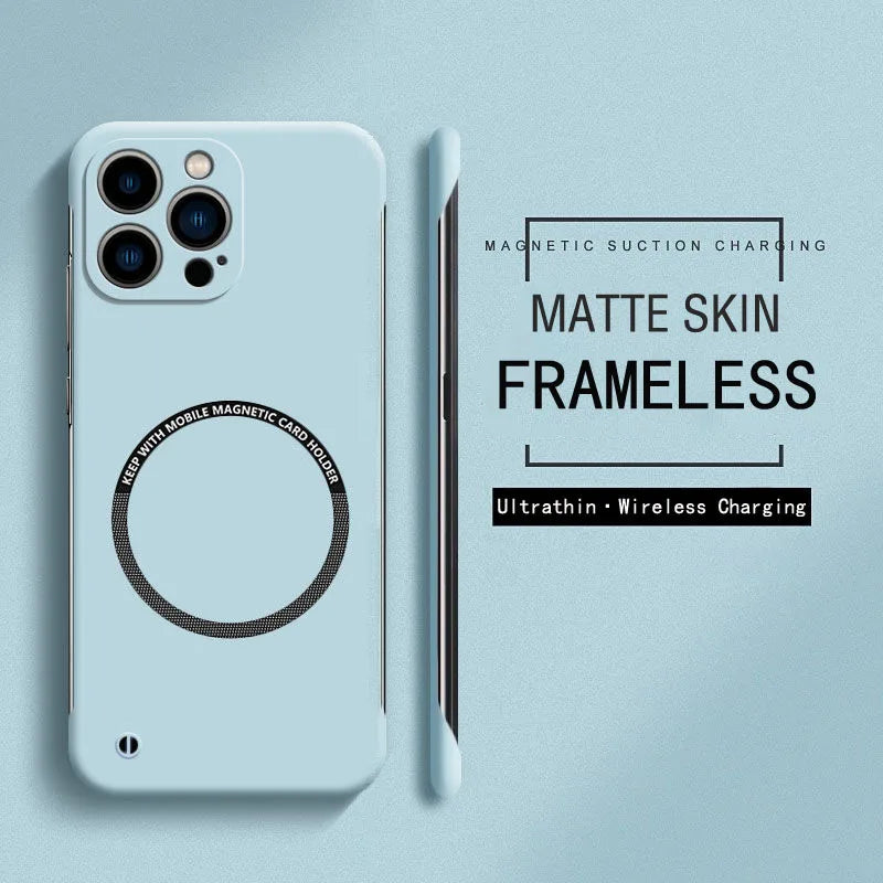 Ultra Slim Magnetic Case for iPhone | Frameless Matte Cover