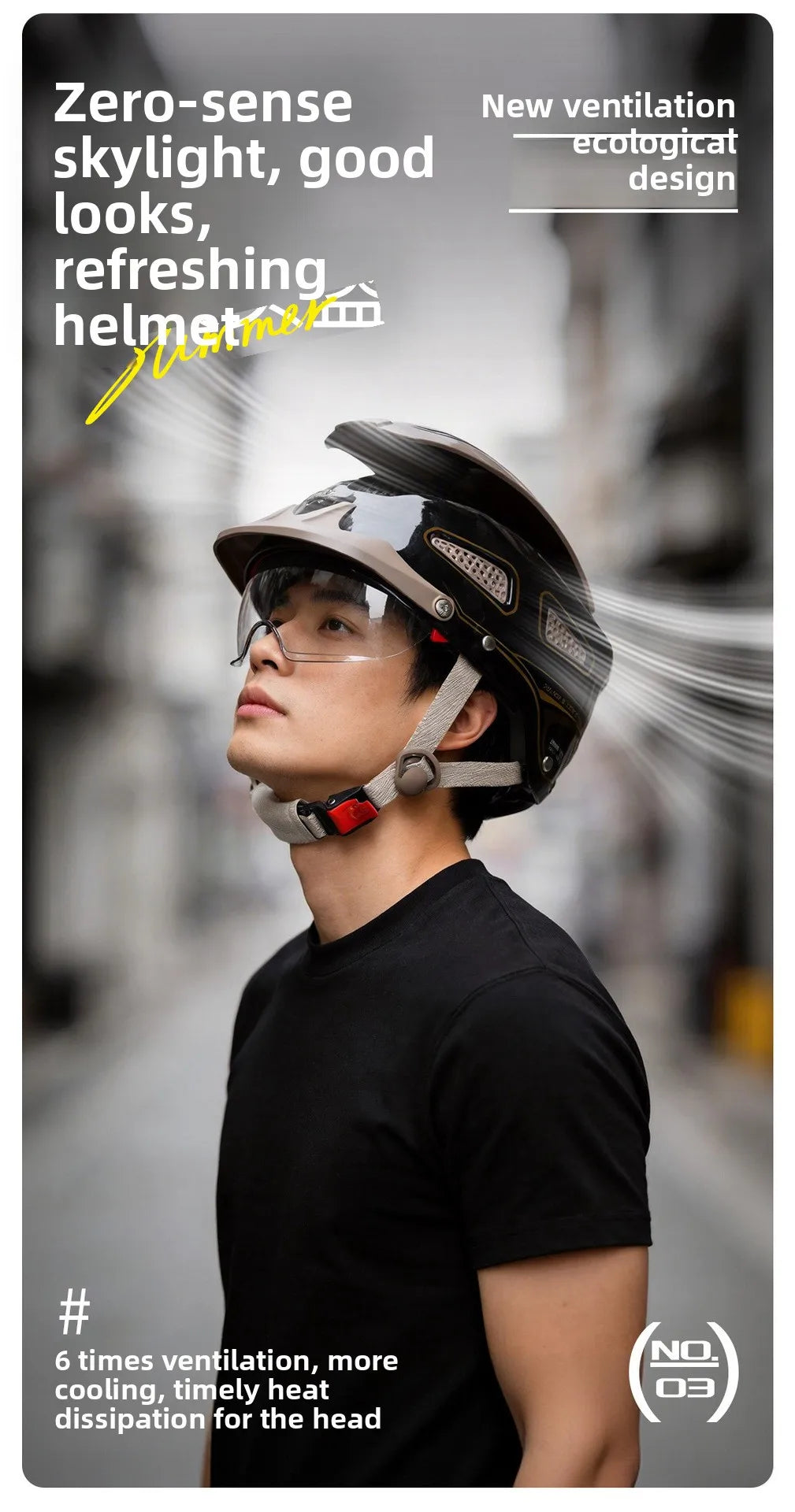 Summer Breathable Electric Motorcycle Helmet | Open Face Design