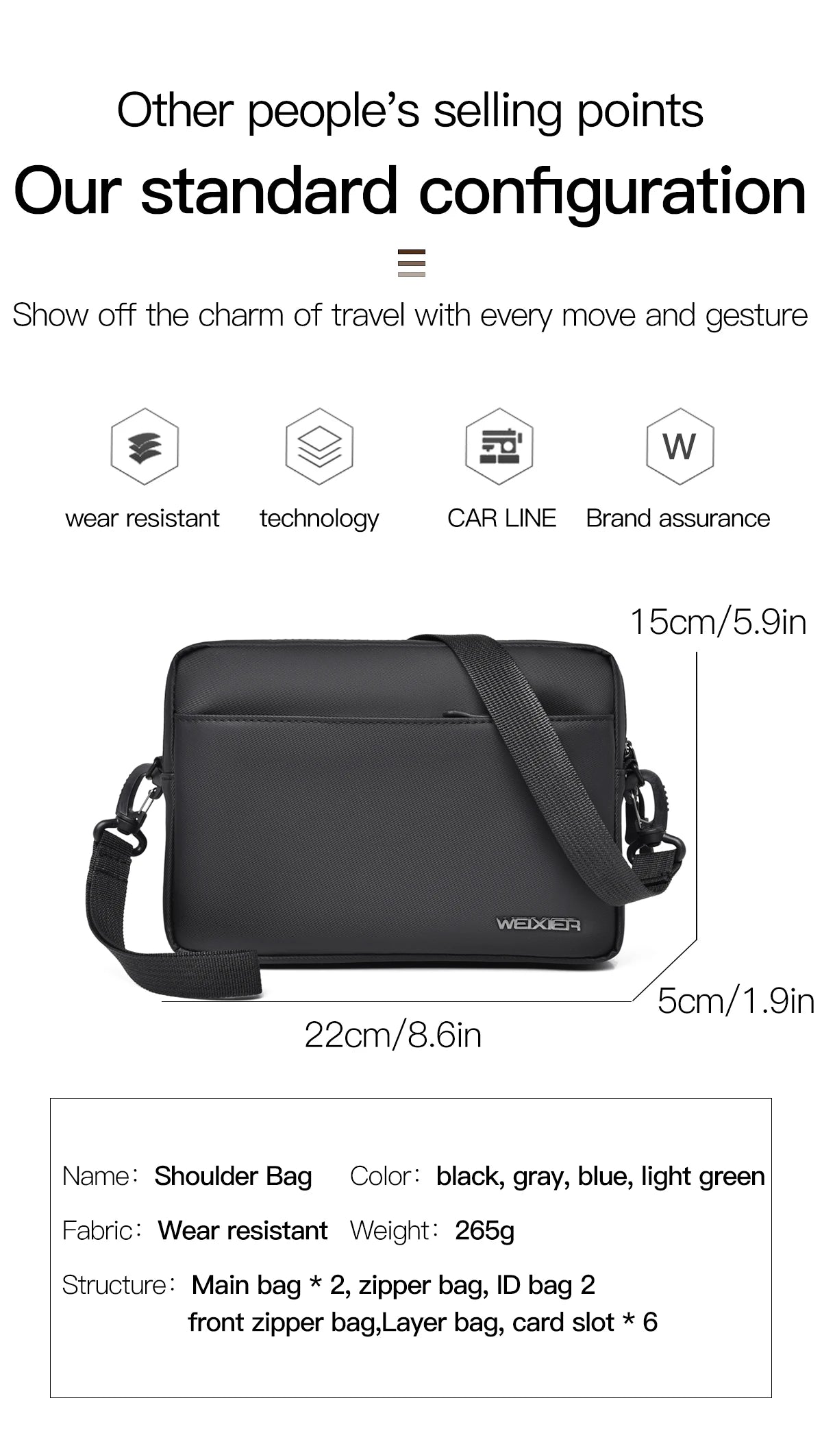 Men's Waterproof Messenger Bag | Versatile Outdoor Shoulder Bag