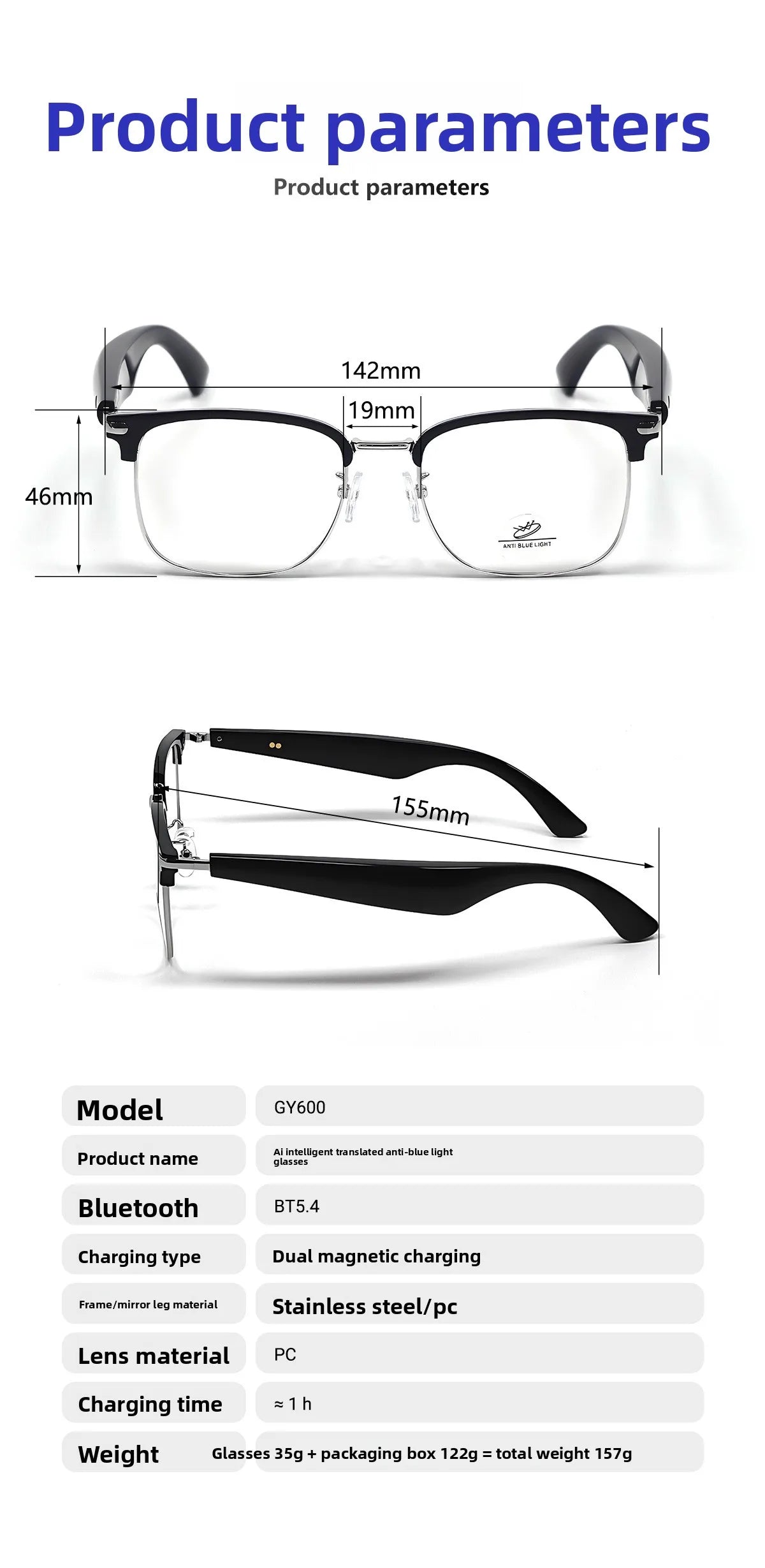 Cutting-Edge Bluetooth Smart Glasses | Real-Time Translation for Travel 2026