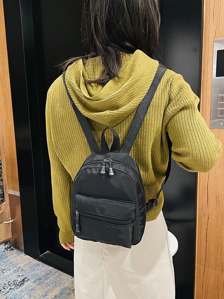 Stylish Solid Color Mini Backpack for Women | Casual Travel Rucksack