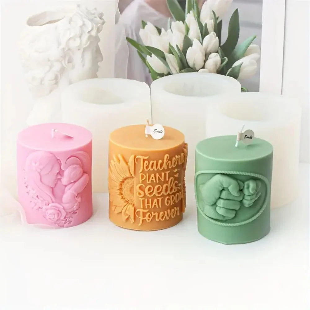 Cylindrical Silicone Candle Mold | Ideal for DIY Candle Making