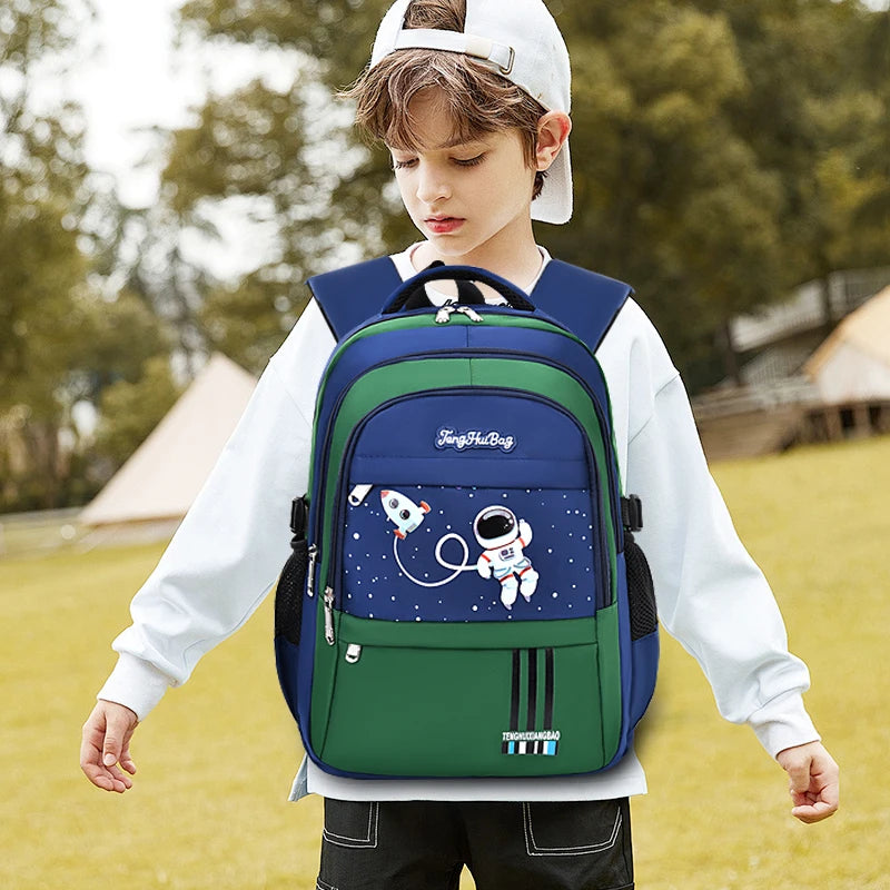 Astronaut-Themed Waterproof School Backpack for Kids | Stylish & Durable