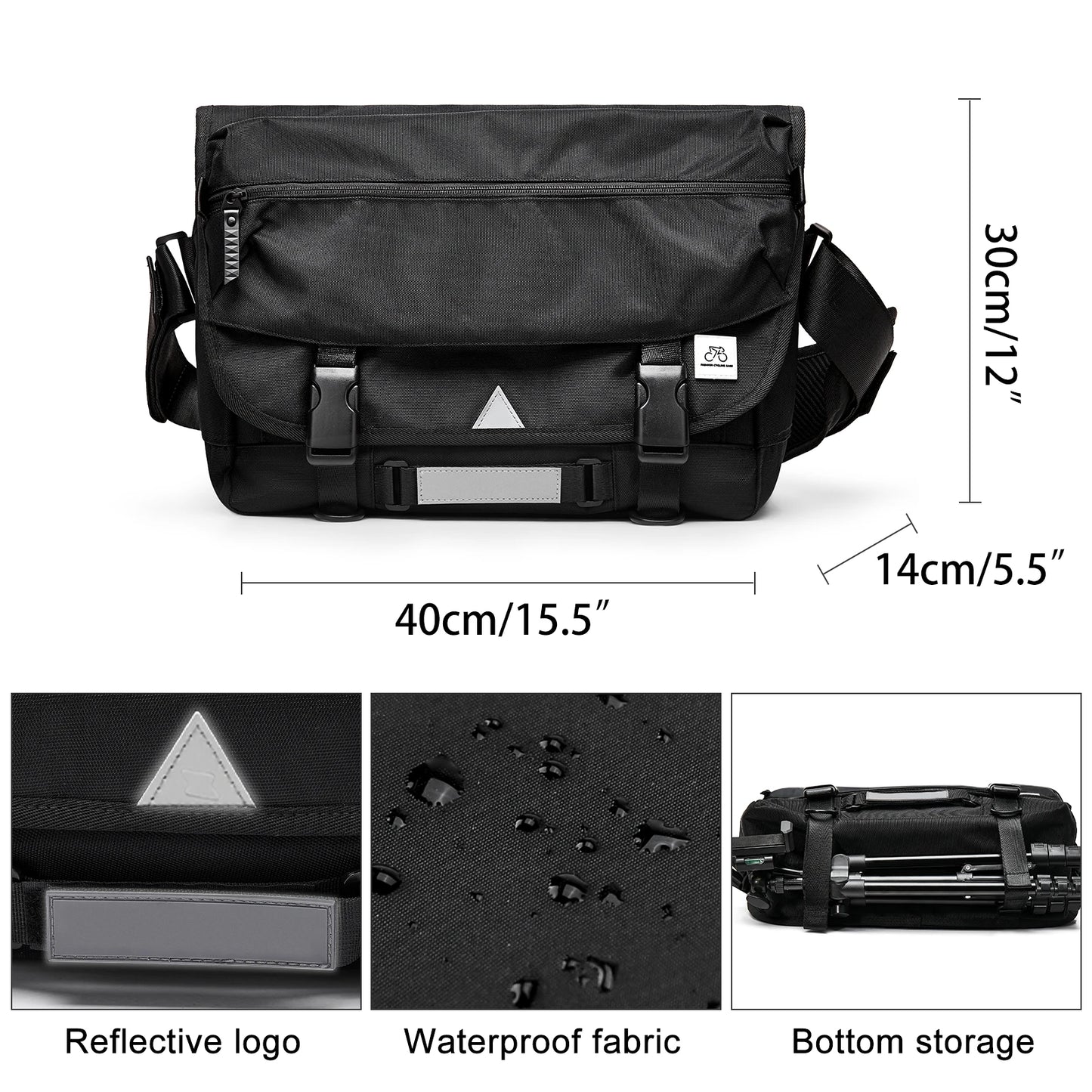 Bandolera multiusos para hombre | Mochila cruzada de gran capacidad