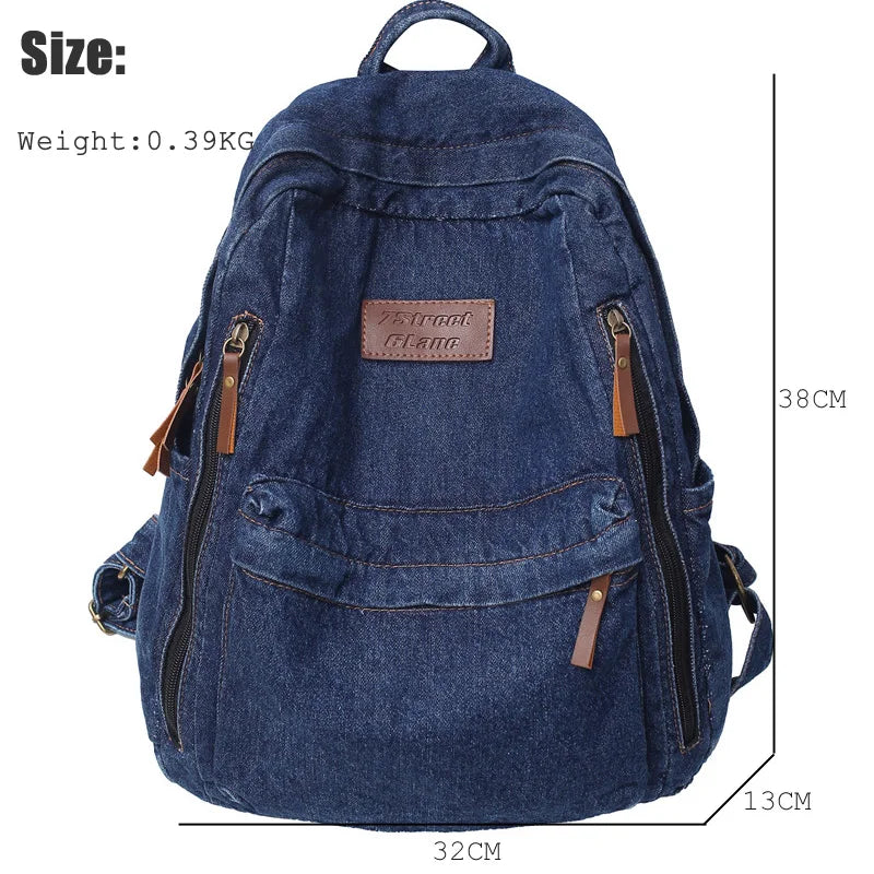 Trendy Denim Backpack for Students | Durable & Stylish Design
