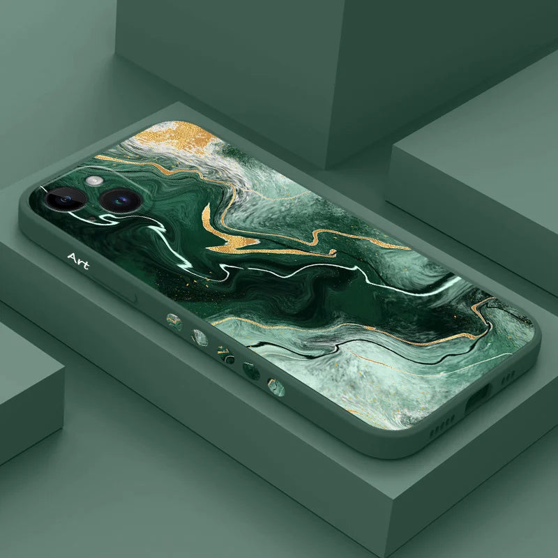 Marble Texture Phone Case For iPhone 16 16E 15 14 13 12 11 X XR XS SE2 SE2020 8 7 6 6S Plus Pro Max Mini Silicone Cover