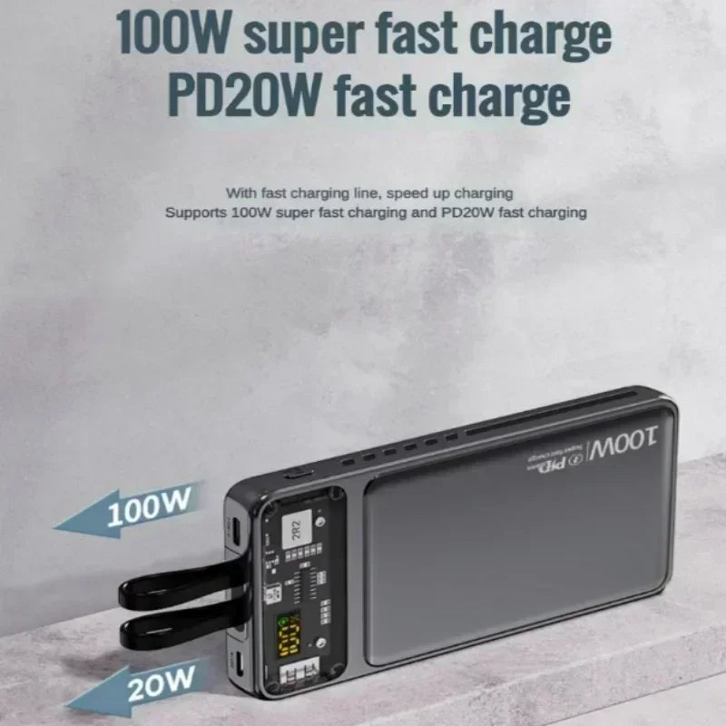 Super Fast 200000mAh Power Bank | Dual Port Charger for All Devices