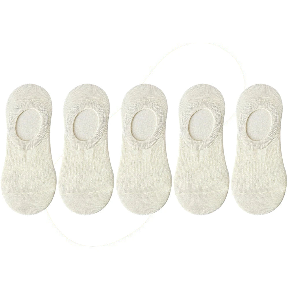 Women's Invisible Boat Socks Set | Breathable Non-Slip Comfort