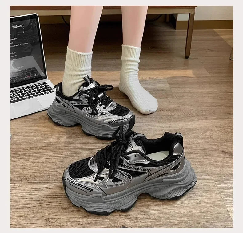 Fashionable Casual Platform Sneakers for Women | Comfortable Sports Shoes
