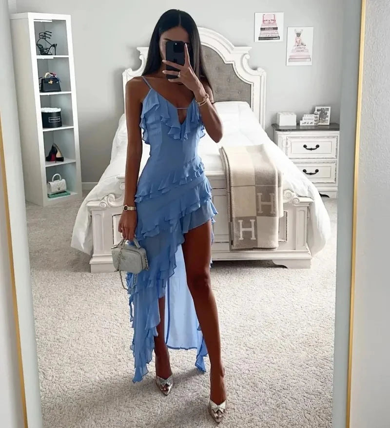 Stylish Beach Maxi Midi Ruffles Dress | Summer Elegance Awaits
