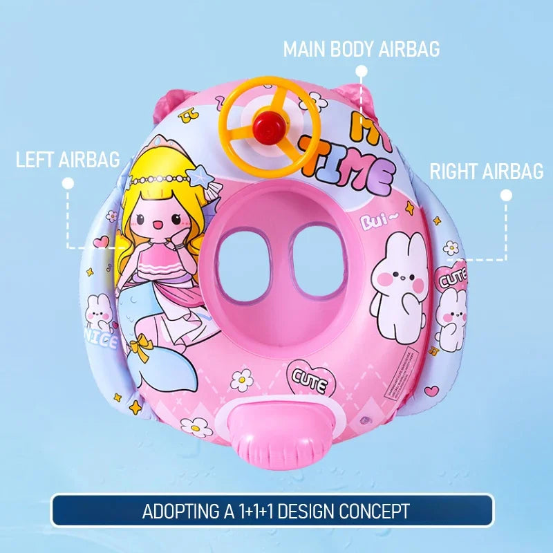 Inflatable Cartoon Baby Swimming Ring | Fun Water Play Toy