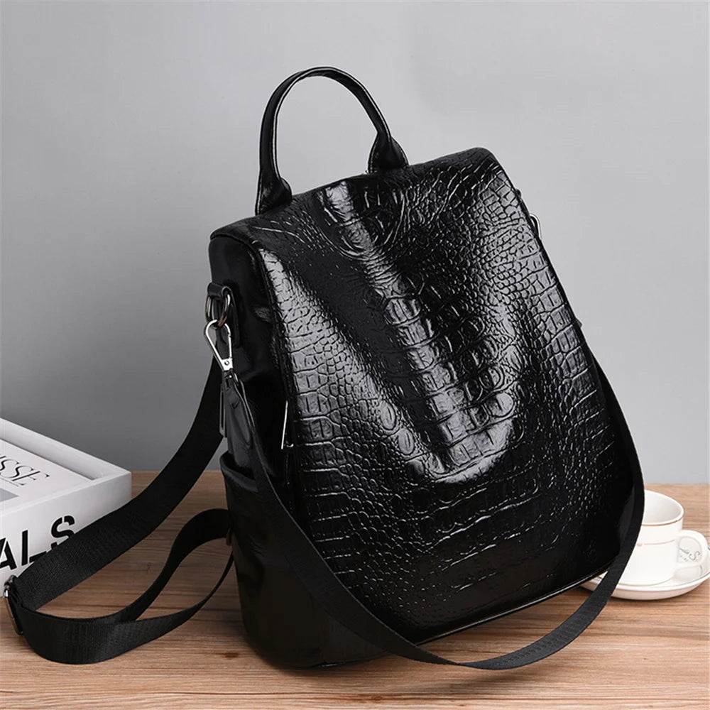 Stylish Anti-Theft Women's PU Leather Backpack | Perfect for Travel