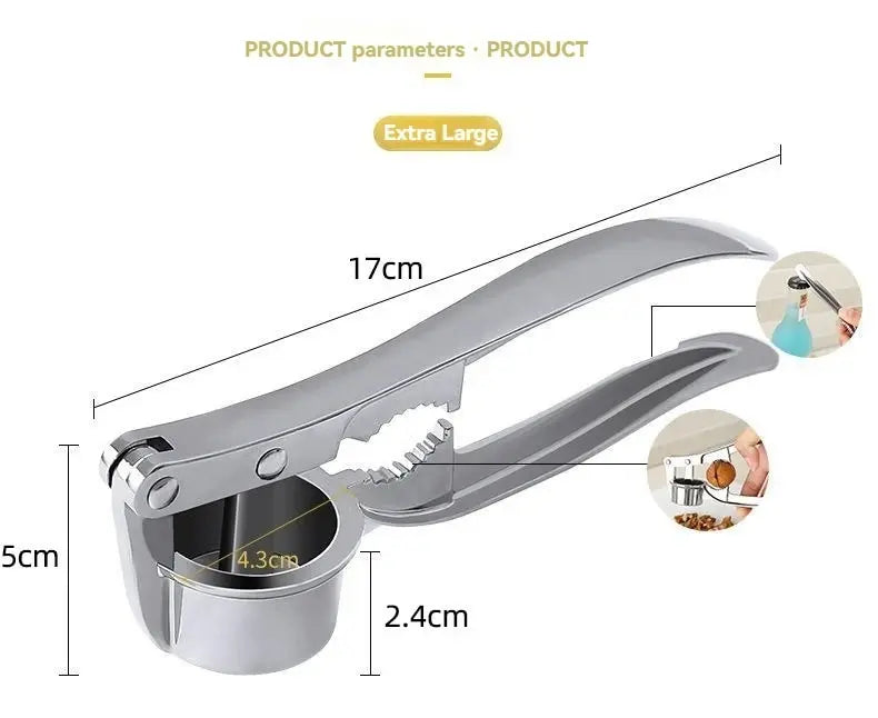 Multifunctional Garlic Press | Durable Stainless Steel Kitchen Tool