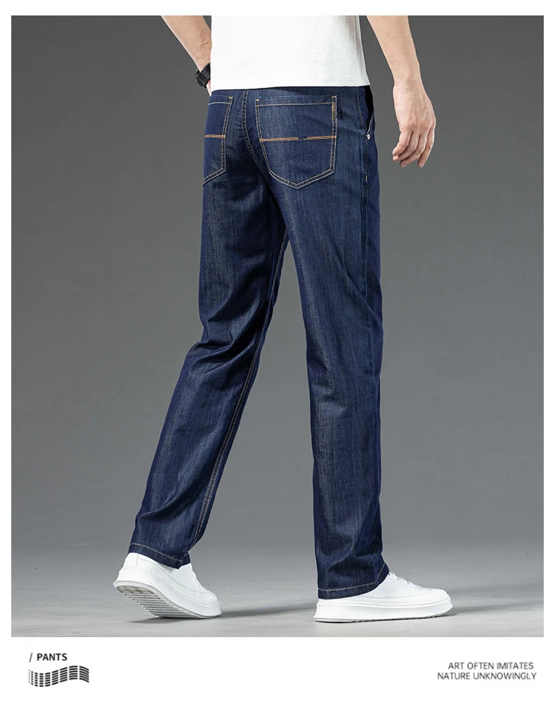Men's Loose Straight Jeans | Versatile Casual Denim Trousers