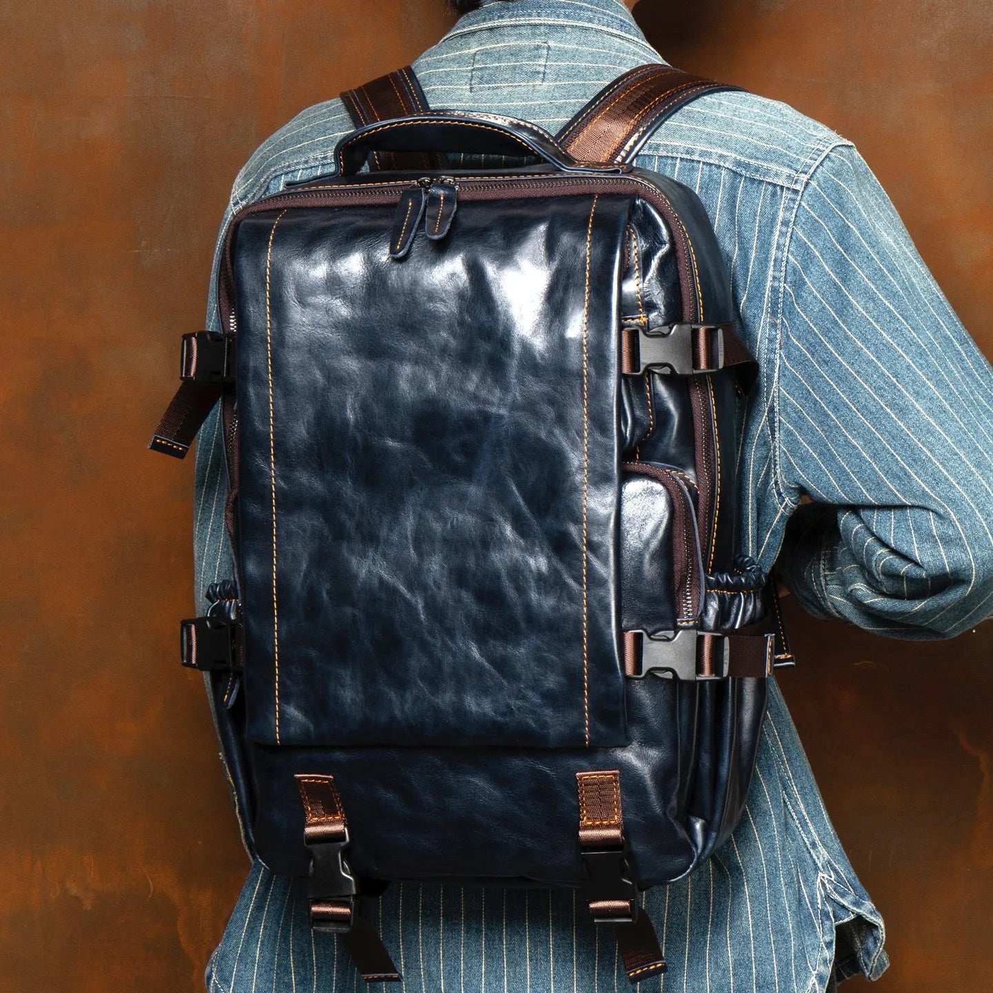 Handmade Genuine Leather Backpack for Men | Stylish & Functional