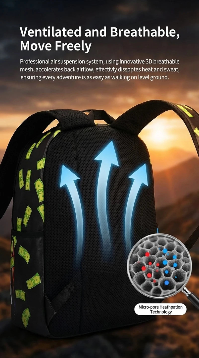 Trendy Large-Capacity Backpack for Outdoor and Campus Use