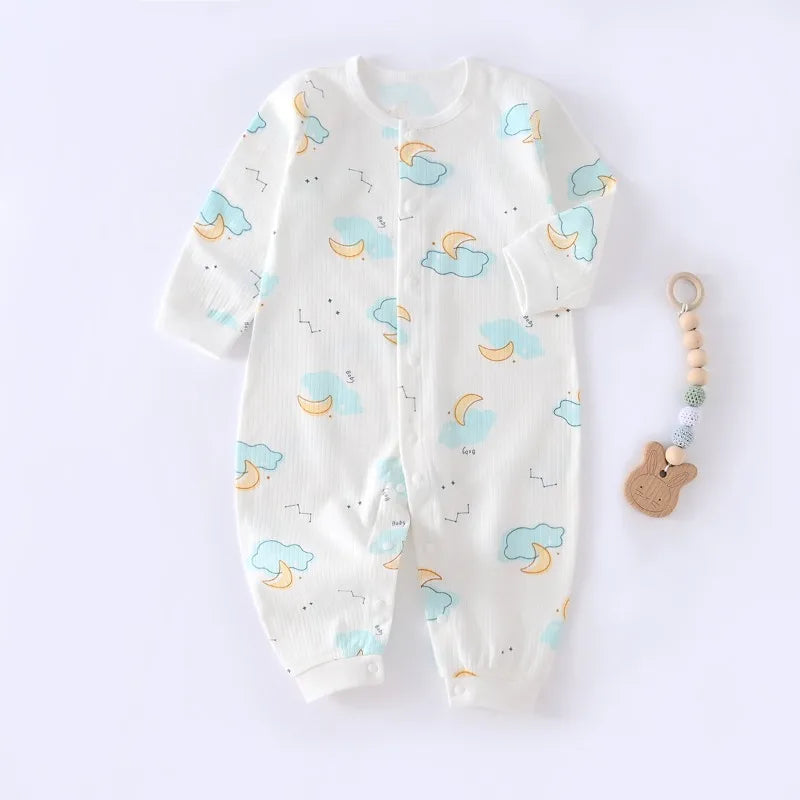 Cute Newborn Baby Romper | Soft Cotton Moon Pattern Bodysuit