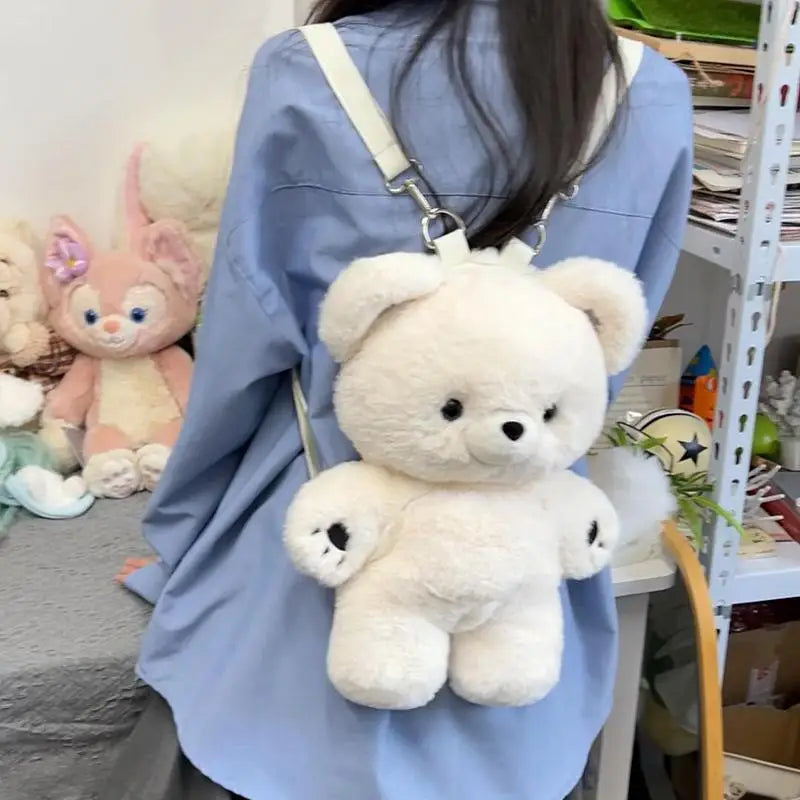 Adorable Bear Shaped Plush Backpack for Women | Cute & Functional