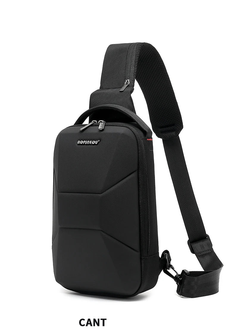 Men's Waterproof Chest Bag with USB Port | Stylish & Lightweight