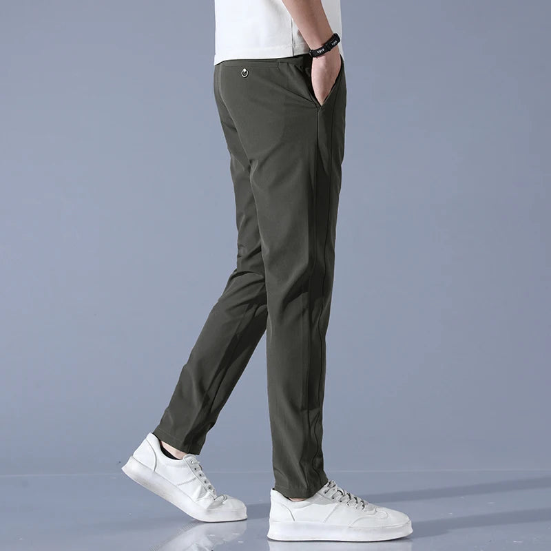 Men's Lightweight Ice Silk Golf Casual Trousers | Spring & Summer Style