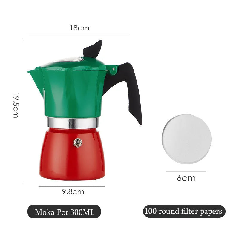 Colourful Moka Pot Set | Classic Espresso Maker for Outdoor Use