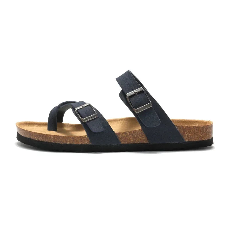 Men's Non-Slip Slippers with Cork Metal Buckle | Waterproof Outdoor Wear