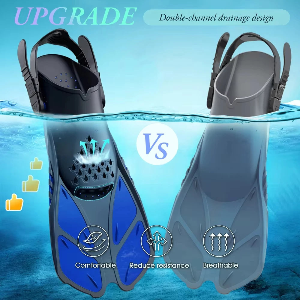 Adjustable Snorkel Fins for Adults & Teens | Comfortable Dive Fins