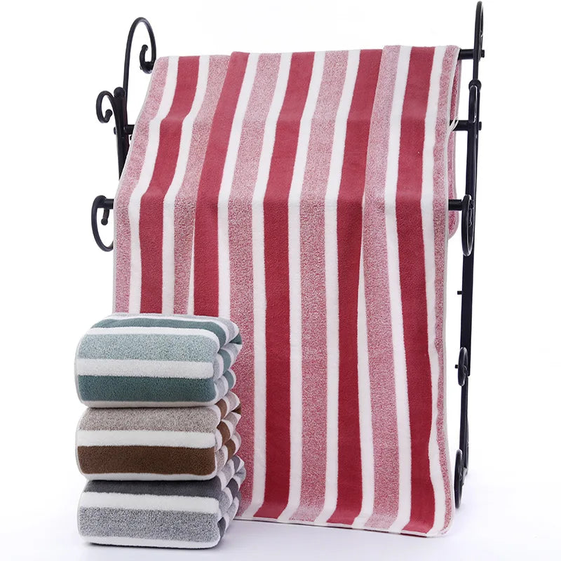Soft Striped Towel Set | Quick Drying & Absorbent Towels