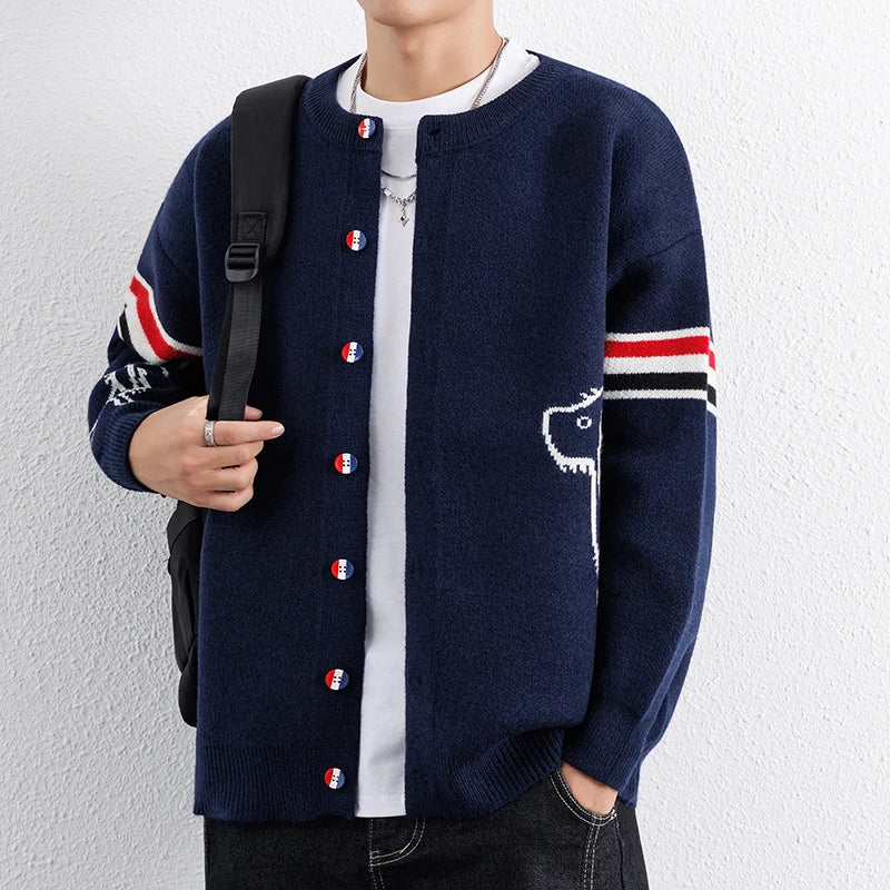 Men's Knitted Cardigan Jacket | Stylish Autumn Winter Sweater