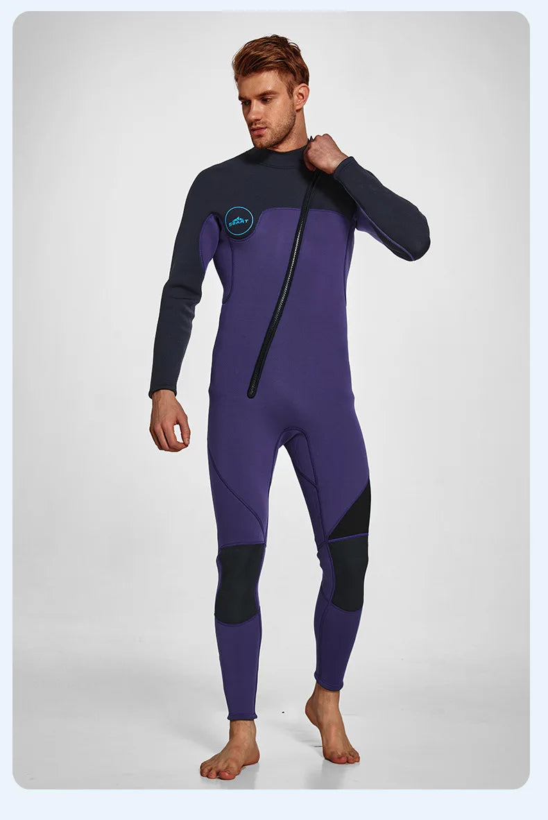 3mm Neoprene Full Sleeve Wetsuit for Men | Perfect for Water Sports