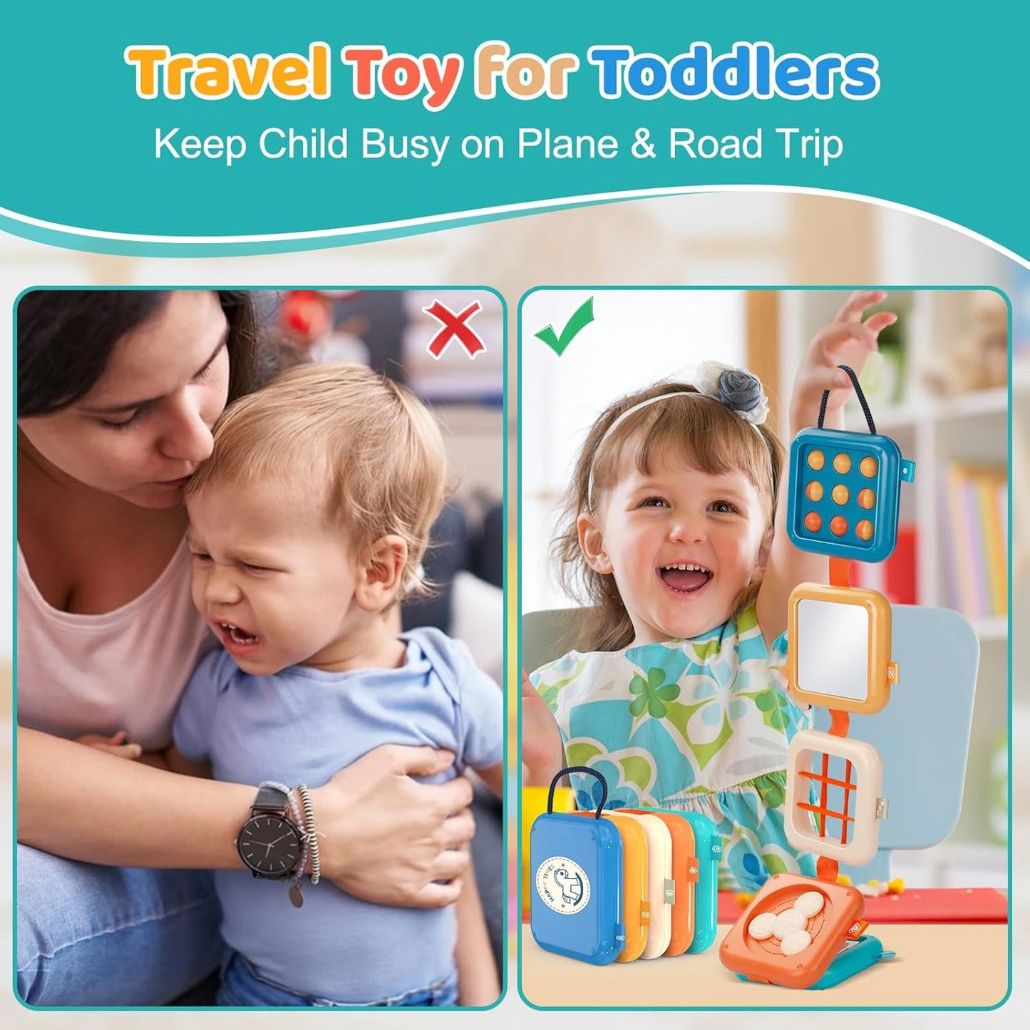 Montessori Busy Board Activity Cube | Sensory Toys for Kids 1+