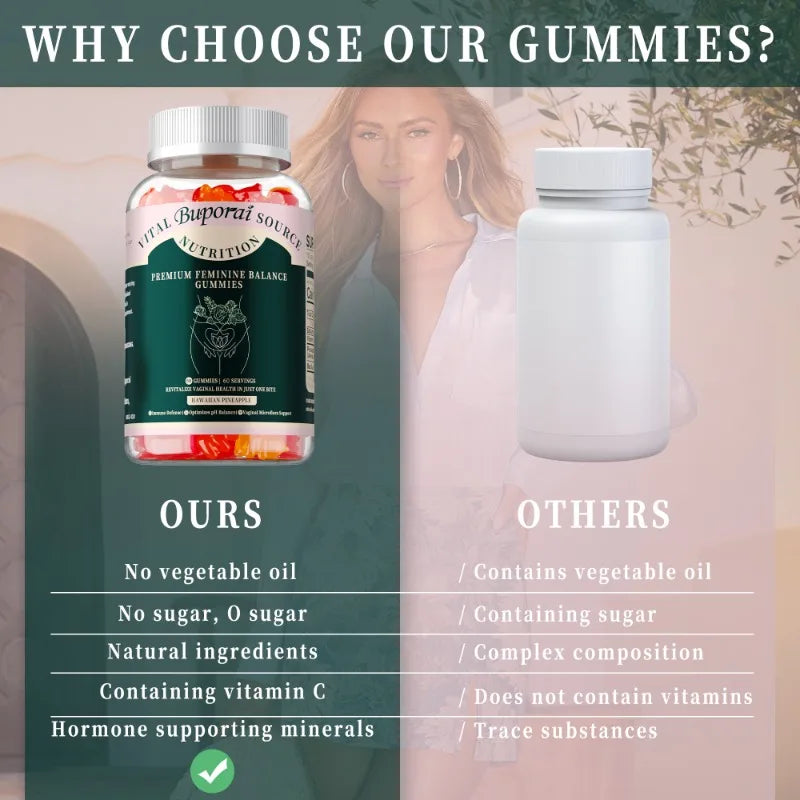 Premium Feminine Balance Gummies | Support Digestion and Immunity