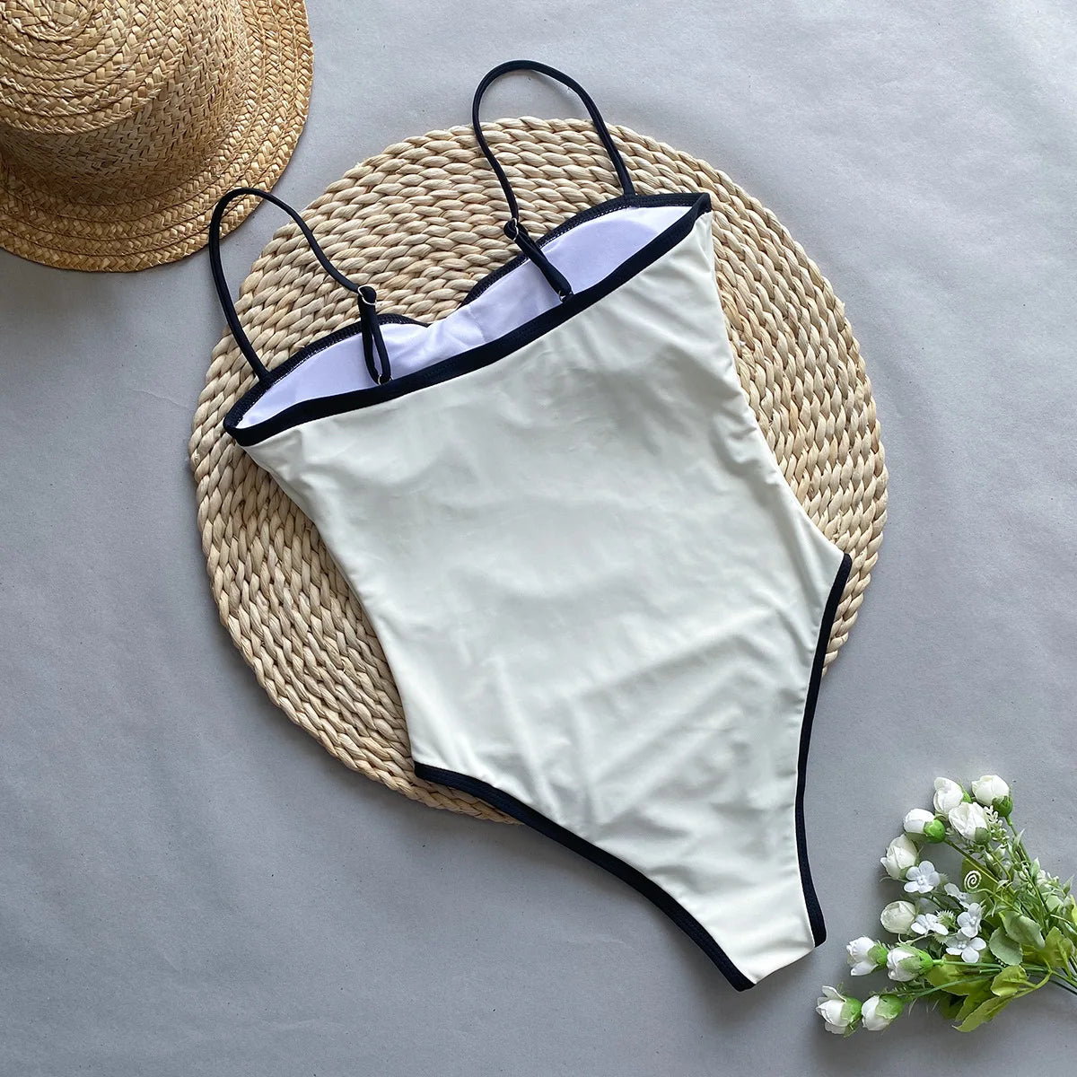High Waist Women's Swimwear | Luxury Ribbed Two-Piece Bikini Set