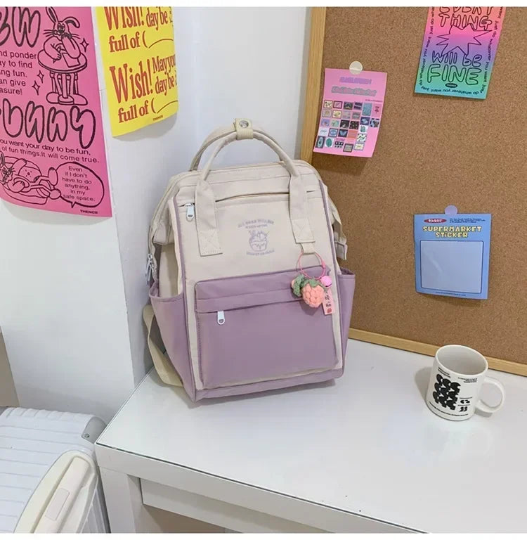 Kawaii Waterproof Backpack | Large Capacity Travel Bag for Women