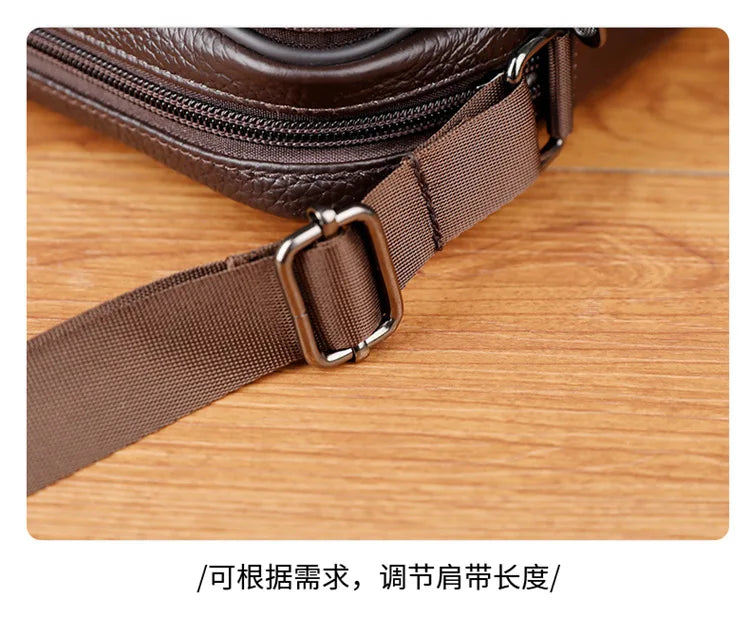Men's Casual Sling Messenger Bag | Genuine Leather Crossbody
