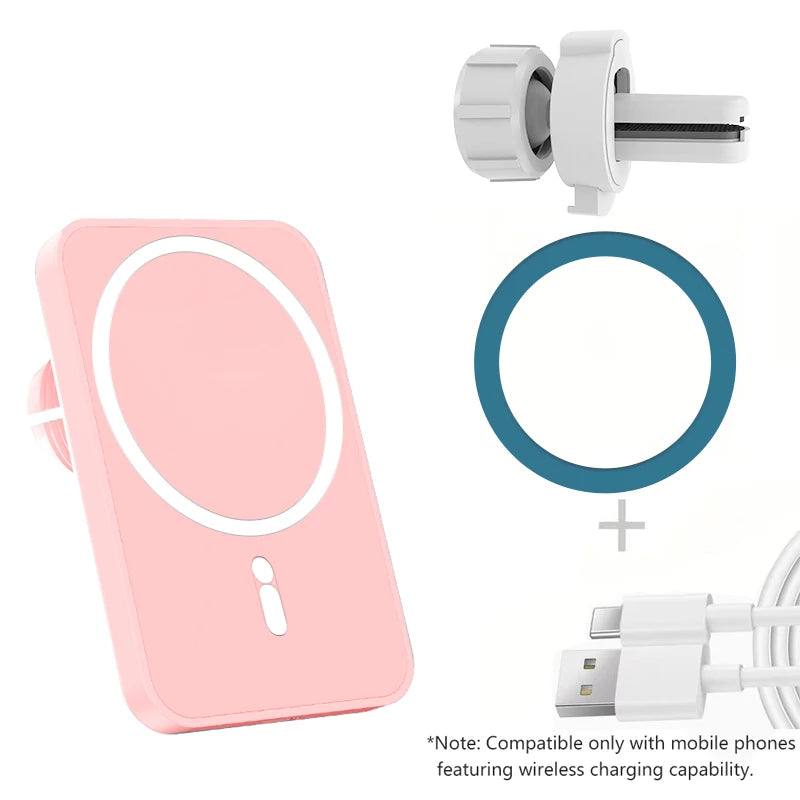 Magnetic Car Wireless Charger | Fast Charging Phone Holder Stand
