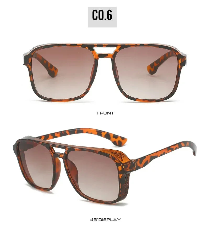 Classic Steampunk Style Sunglasses | Retro Square Sunglasses