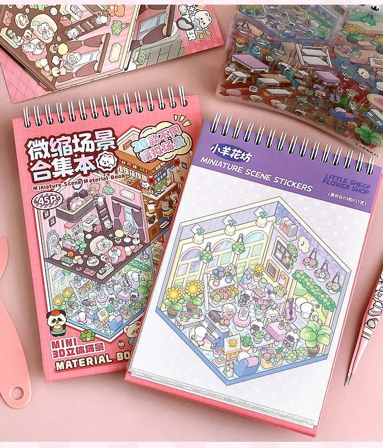 20Pcs Cartoon DIY Landscape Stickers | Kids' Creative Fun