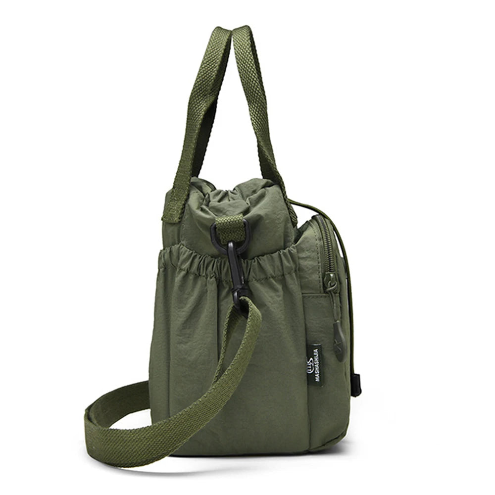 Women's Water-Resistant Crossbody Bag with Phone Pocket & Bottle Holder